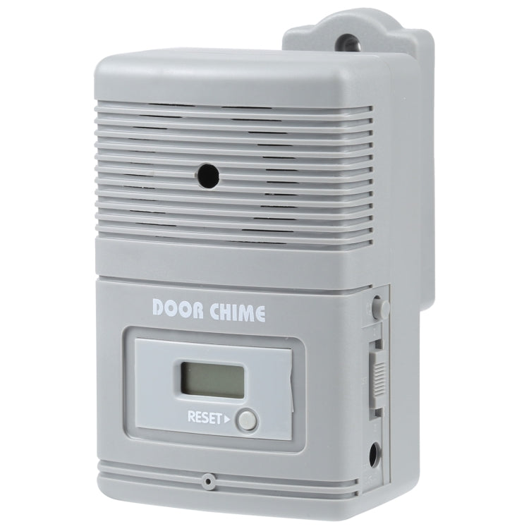 JX-371E Light Sensitive and Motion Activated Visitor Door Chime with 0.7 inch LCD Counter(Grey)