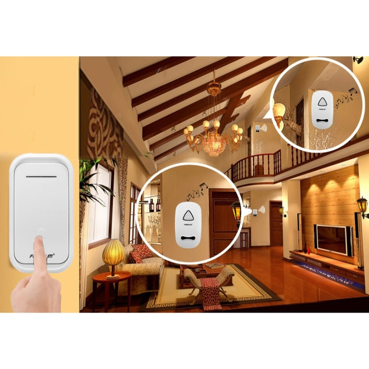 Forecum 11 Wireless Smart Home Doorbell with Single Receiver, EU Plug(White)