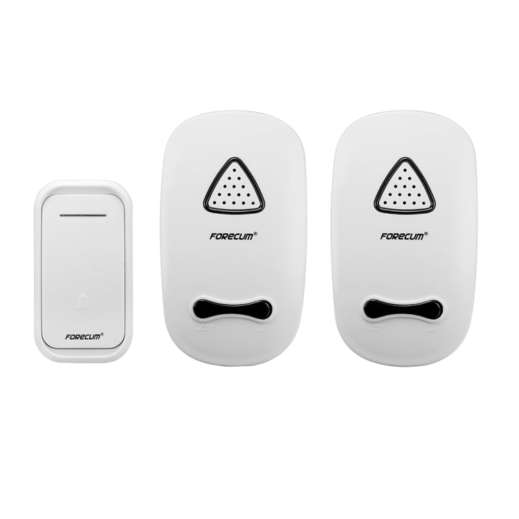 Forecum 11F Wireless Smart Home Doorbell with Dual Receiver, EU Plug(White)