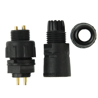 IP68 Shielded 2 Pin M14 Waterproof Connector, Cable Diameter: 2.5-7.5mm