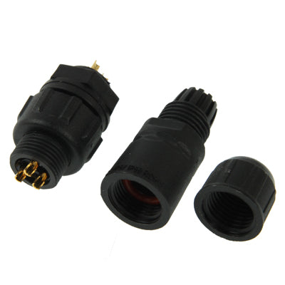 IP68 Shielded 3 Pin M14 Waterproof Connector, Cable Diameter: 2.5-7.5mm