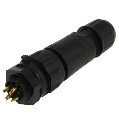 IP68 Shielded 5 Pin M14 Waterproof Connector, Cable Diameter: 2.5-7.5mm