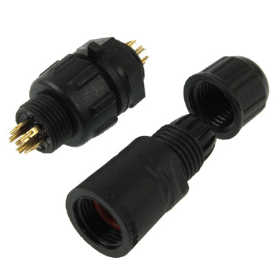 IP68 Shielded 6 Pin M14 Waterproof Connector, Cable Diameter: 2.5-7.5mm