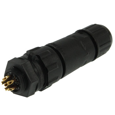 IP68 Shielded 6 Pin M14 Waterproof Connector, Cable Diameter: 2.5-7.5mm