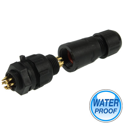 IP68 Shielded 7 Pin M14 Waterproof Connector, Cable Diameter: 2.5-7.5mm
