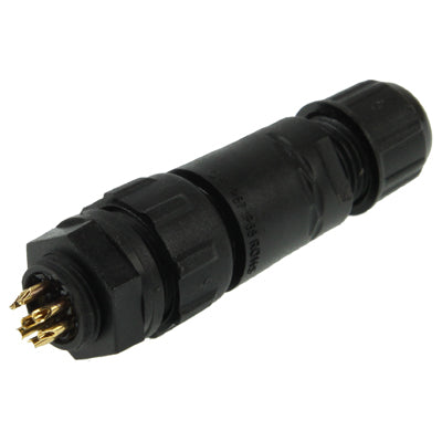 IP68 Shielded 7 Pin M14 Waterproof Connector, Cable Diameter: 2.5-7.5mm