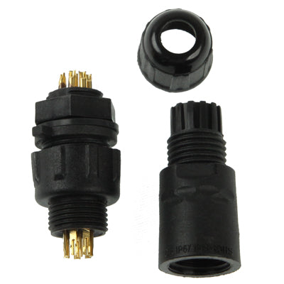 IP68 Shielded 8 Pin M14 Waterproof Connector, Cable Diameter: 2.5-7.5mm