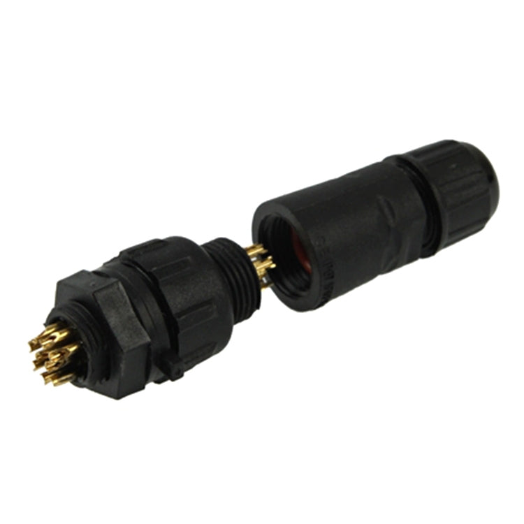 IP68 Shielded 9 Pin M14 Waterproof Connector, Cable Diameter: 2.5-7.5mm