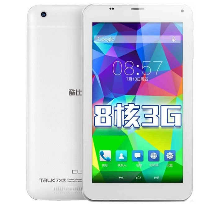 Cube Talk7X U51GT-C8 Tablet PC 8GB, 7.0 Inch Android 4.4.2 3G Phone Call, CPU: MTK8392 Octa Core 2.0GHz, RAM: 1GB, GPS(White)