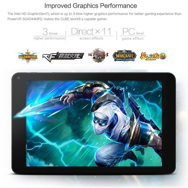 Cube iWork8 / U80GT Dual OS, 2GB+32GB, 8.0 inch Windows 8.1 & Android 4.4 Intel Atom Z3735F Quad Core 1.8GHz(White)