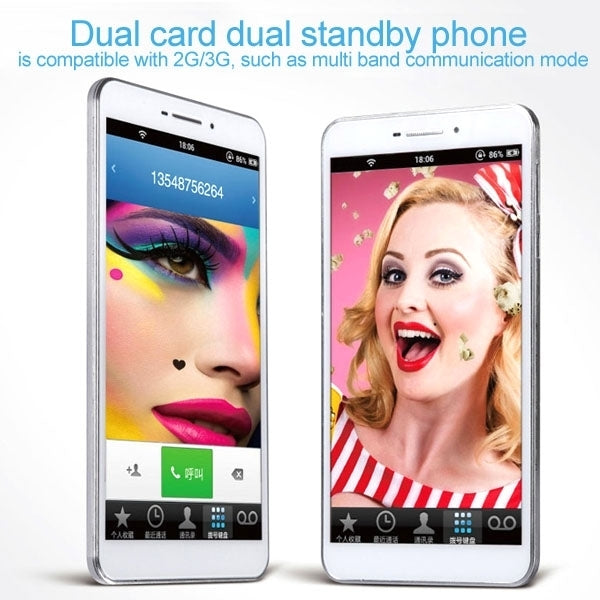 Ampe A695, 6.95 inch, 1GB+8GB, 3G Phone Call, Android 4.4, MTK8382 Quad Core 1.3GHz, GPS, WiFi, OTG, Bluetooth, FM(White)
