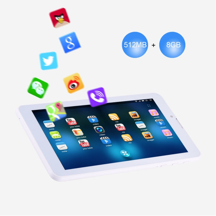 7.0 inch Tablet PC, 1GB+16GB, 3G Phone Call