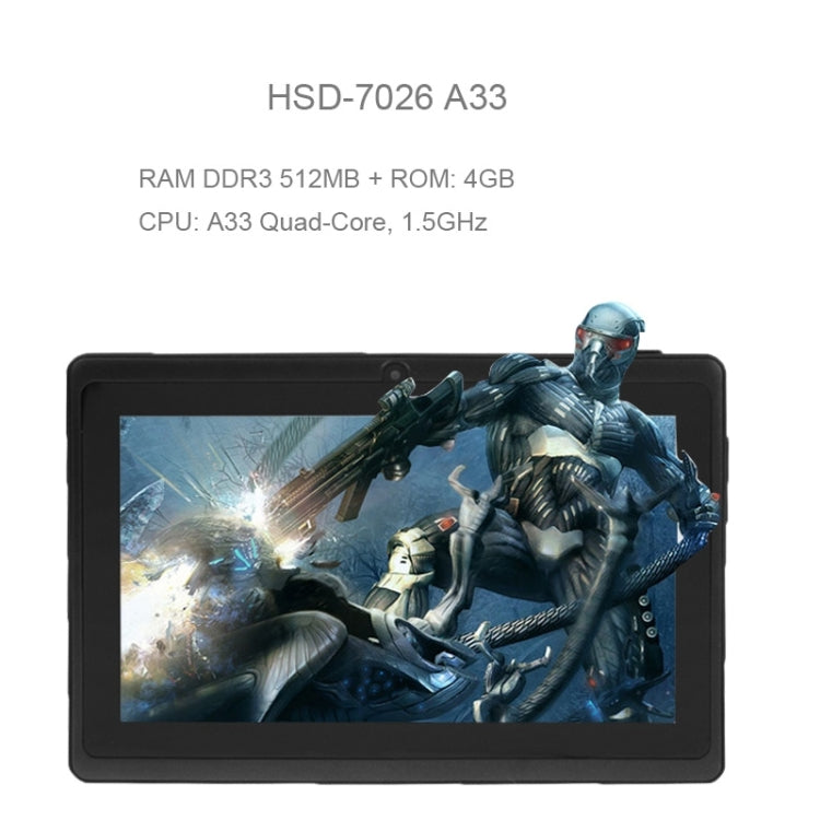 Q88 Tablet PC, 7.0 inch, 512MB+8GB, Android 4.4,  Allwinner A33 Quad Core 1.5GHz, WiFi, Bluetooth