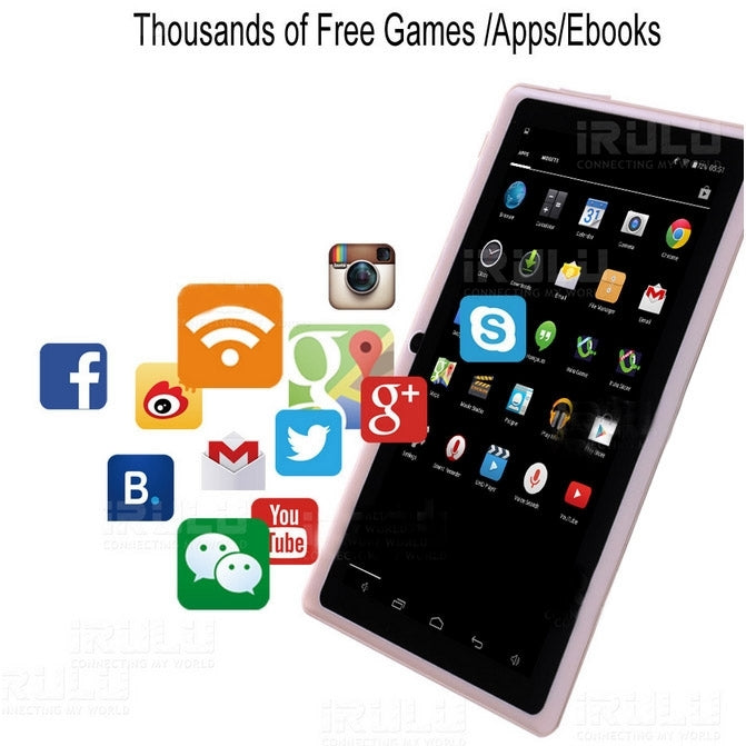 Tablet PC 7.0 inch, 1GB+16GB, Android 4.0, Allwinner A33 Quad Core 1.5GHz, WiFi, Bluetooth, OTG, G-sensor