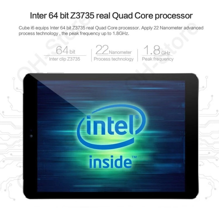 Cube I6 Tablet PC 32GB, 9.7 inch, Android 4.4.2, Intel Z3735F 64bit Quad-core 1.33-1.8GHz, RAM: 2GB, GPS
