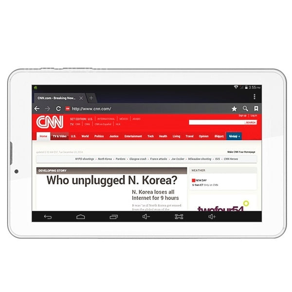 ICCO Q7 Tablet PC 8GB, 7.0 inch Android 4.4 3G Phone Call, MT8382 Quad Core 1.3GHz, GPS, Dual SIM, GSM & WCDMA(White)