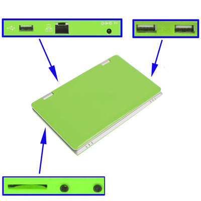 7.0 inch Android 4.4 Notebook PC, EPC 701, CPU: VIA WM8880 Dual Core 1.5GHz