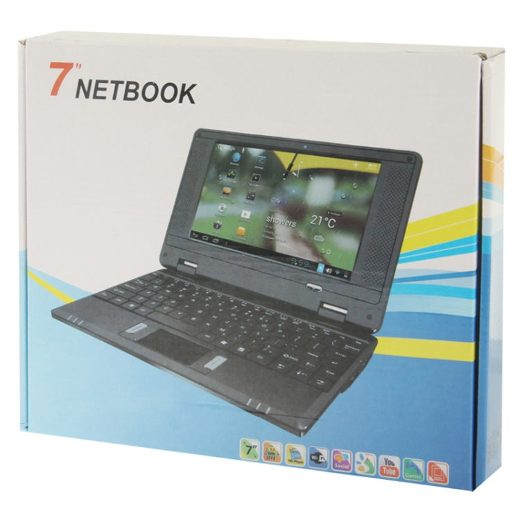 EPC 701 Notebook PC, 7.0 inch, 512MB+4GB, Android 4.4.2, CPU: VIA WM8880 Dual Core up to 1.6GHz, WiFi