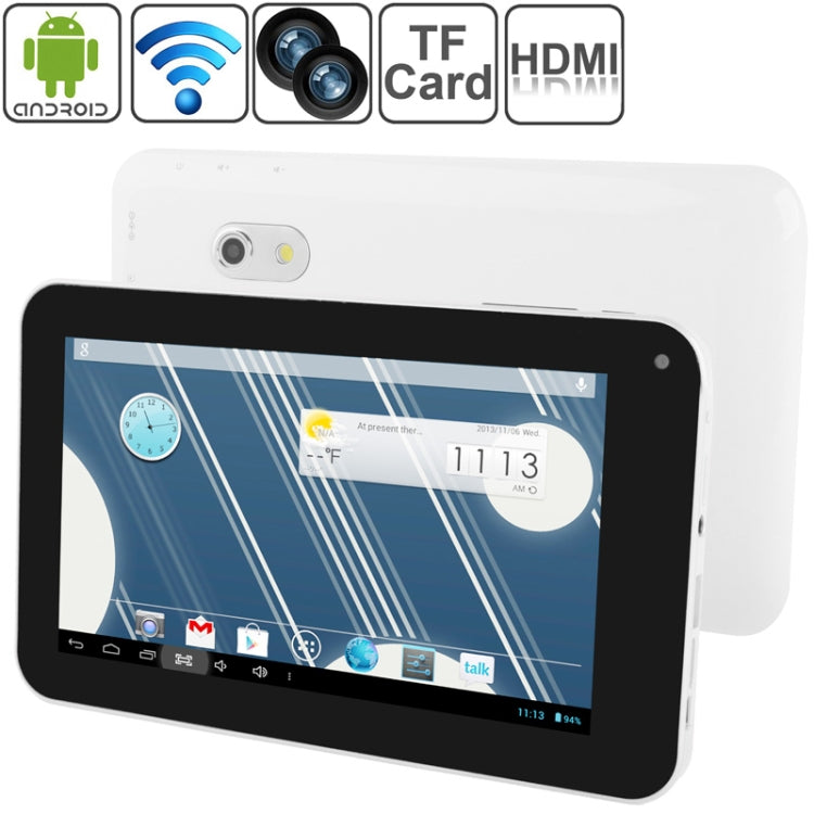 7.0 inch Android 4.2 Tablet PC, CPU: Allwinner A20 Dual Core, 1.2GHz