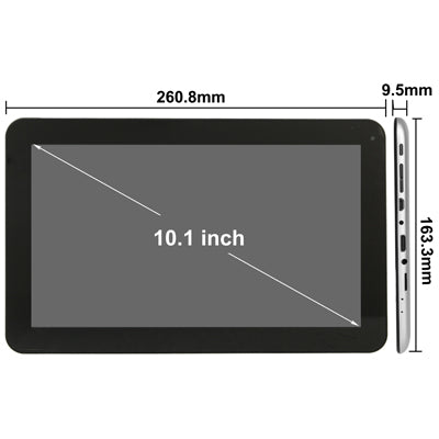 10.1 inch Android 4.1 Tablet PC 8GB, CPU: RK3066 Cortex A9, 1.5GHz, RAM: 1GB(Silver)
