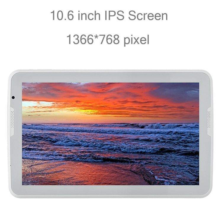 Tablet PC, 10.6 inch, 1GB+16GB, Android 5.1 Allwinner A83T Octa Core up to 1.8GHz(White)