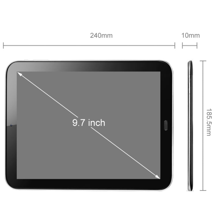 Cube U59GT-C4 Tablet PC 8GB, 9.7 inch 3G + Voice function Android 4.2.2, CPU: MTK8382 Quad Core 1.3GHz, RAM: 1GB(Black)