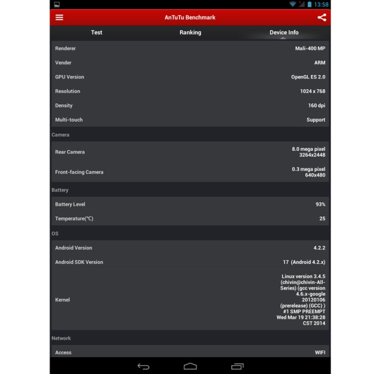 Cube U59GT-C4 Tablet PC 8GB, 9.7 inch 3G + Voice function Android 4.2.2, CPU: MTK8382 Quad Core 1.3GHz, RAM: 1GB(Black)