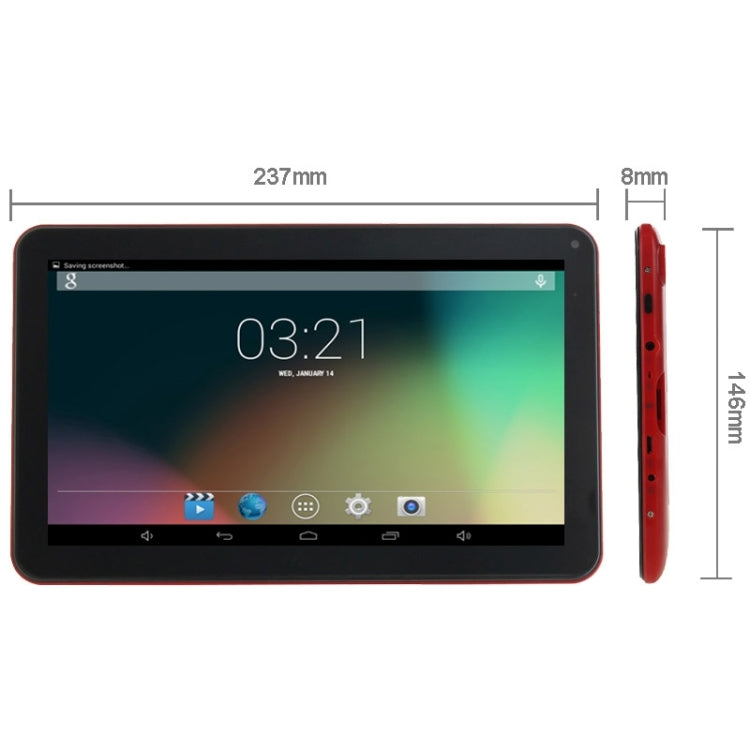 9.0 inch Tablet PC, 1GB+16GB, Android 4.0 AllWinner A33 Quad Core up to 1.2GHz, WiFi