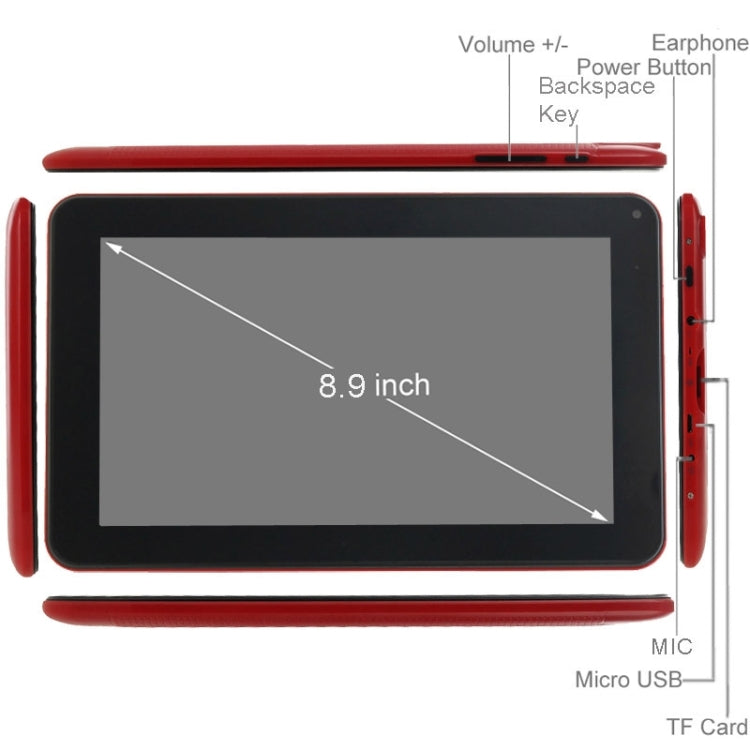 9.0 inch Tablet PC, 1GB+16GB, Android 4.0 AllWinner A33 Quad Core up to 1.2GHz, WiFi