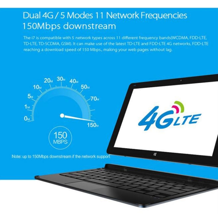 Cube i7 Tablet PC 128GB, Network: 4G, 11.6 inch Windows 10, Intel Core-M 5Y10C Dual-core, RAM: 4GB, Bluetooth V4.0, with Keyboard