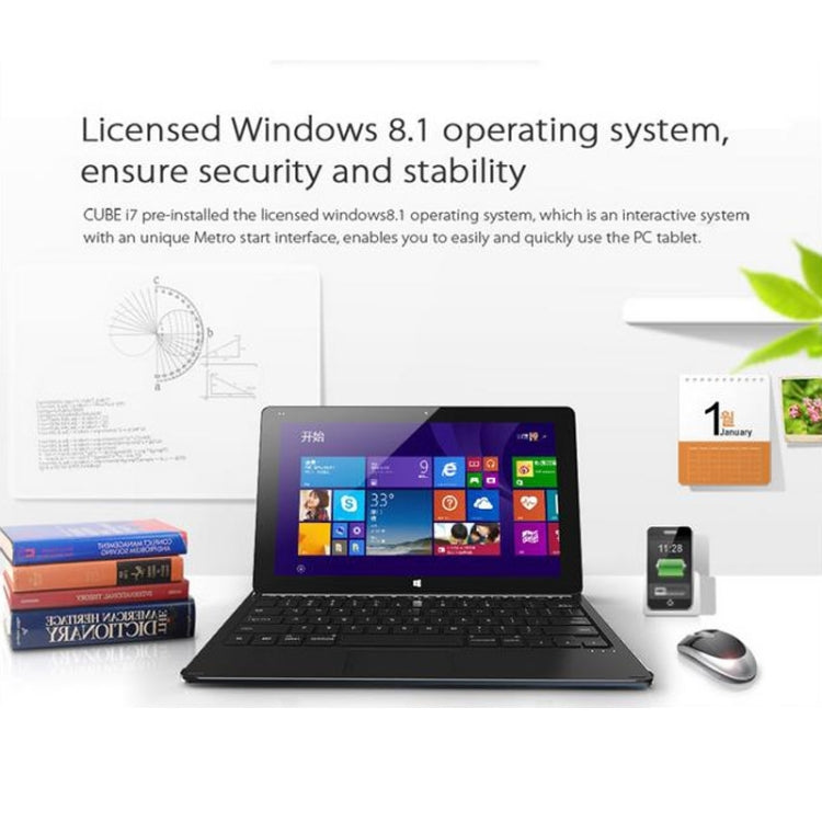 Cube i7 Tablet PC 128GB, Network: 4G, 11.6 inch Windows 10, Intel Core-M 5Y10C Dual-core, RAM: 4GB, Bluetooth V4.0, with Keyboard