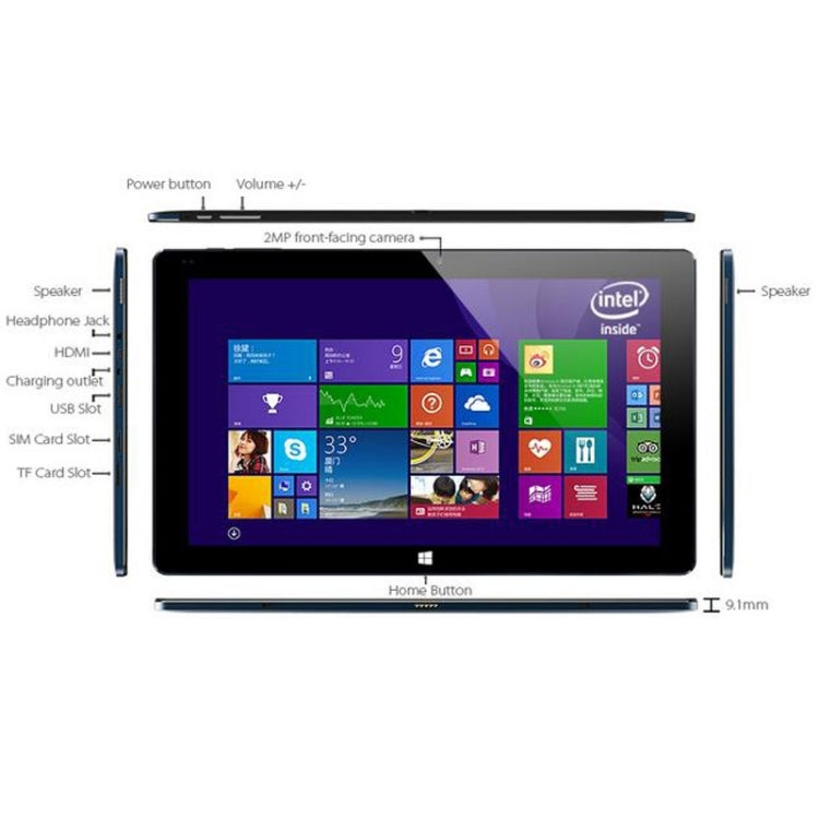 Cube i7 Tablet PC 128GB, Network: 4G, 11.6 inch Windows 10, Intel Core-M 5Y10C Dual-core, RAM: 4GB, Bluetooth V4.0, with Keyboard
