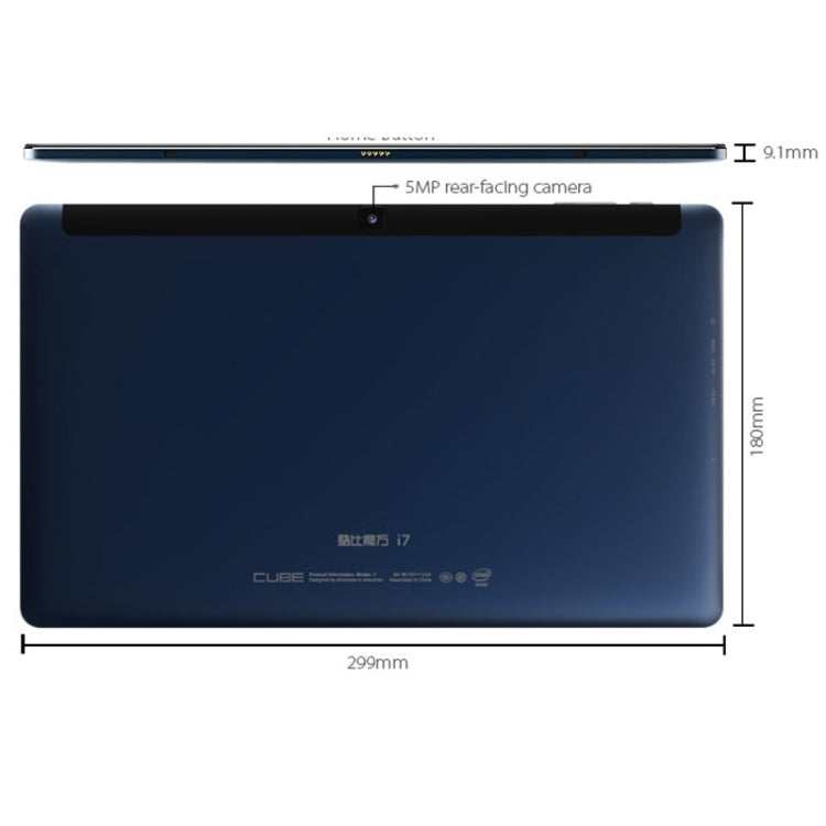 Cube i7 Tablet PC 128GB, Network: 4G, 11.6 inch Windows 10, Intel Core-M 5Y10C Dual-core, RAM: 4GB, Bluetooth V4.0, with Keyboard