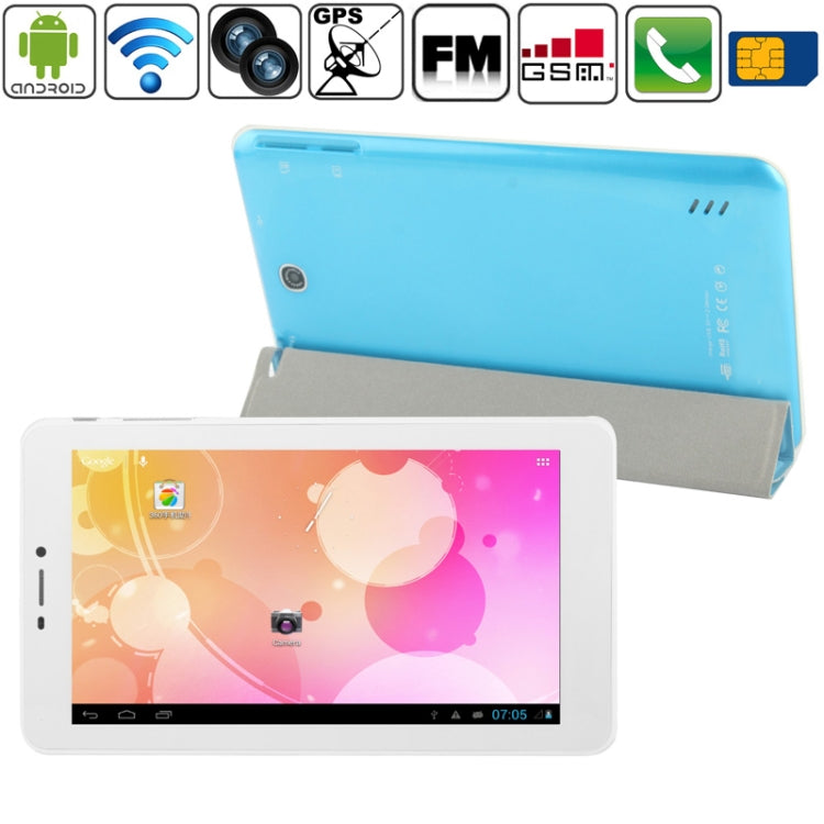 7.0 inch Android 4.1 Tablet PC, GSM Mobile Phone Function, GPS(Blue)