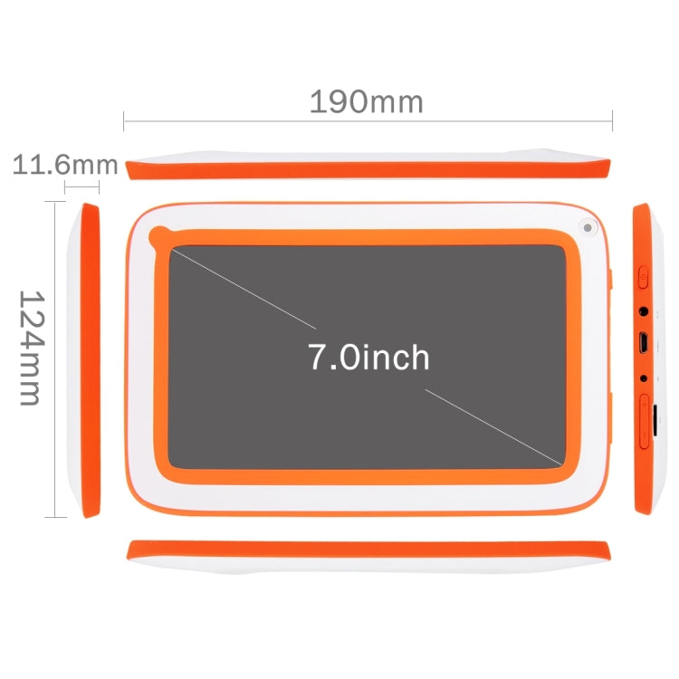 Kids Education Tablet, 7.0 inch, 512MB+8GB, Android 4.4 Allwinner A33 Quad Core, WiFi, Bluetooth