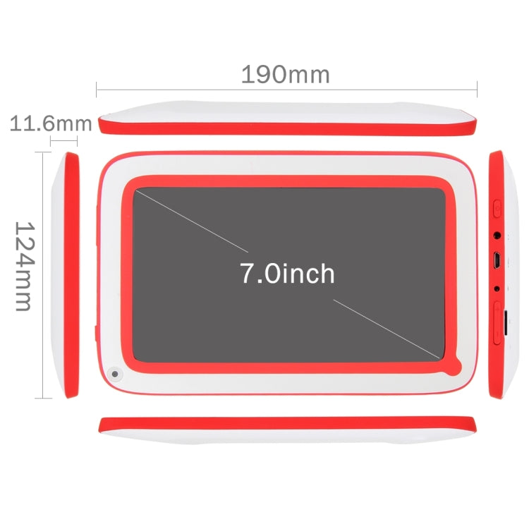 Kids Education Tablet, 7.0 inch, 512MB+8GB, Android 4.4 Allwinner A33 Quad Core, WiFi, Bluetooth