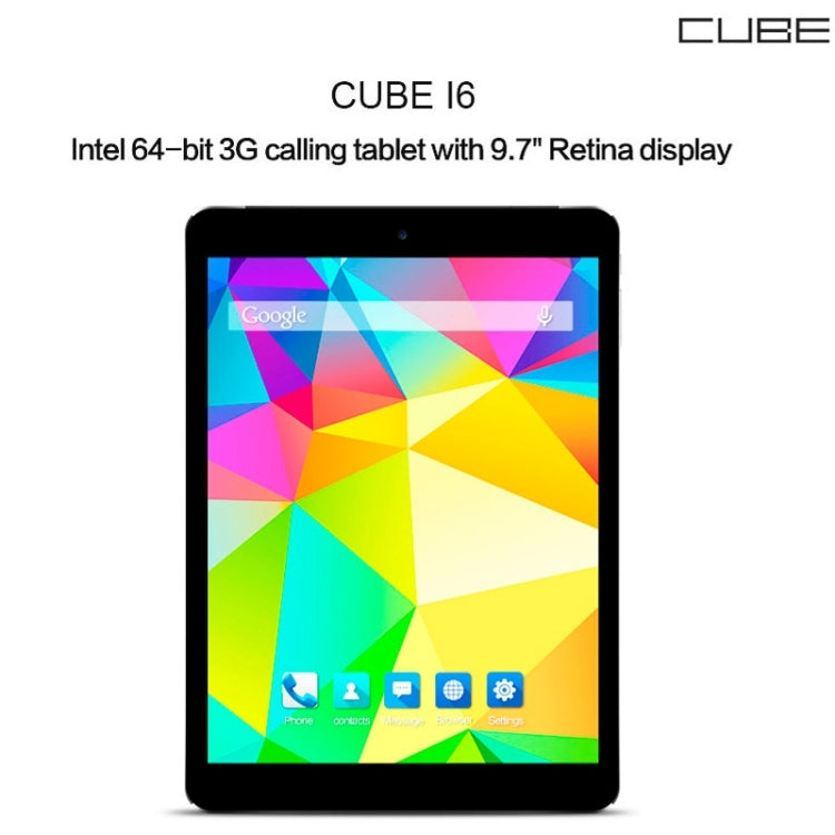 Cube I6 Dual OS, 2GB+32GB, 9.7 inch Windows 8.1 & Android 4.4.2 Intel Z3735F 64bit Quad-core 1.33-1.8GHz, 3G Phone Call, GPS