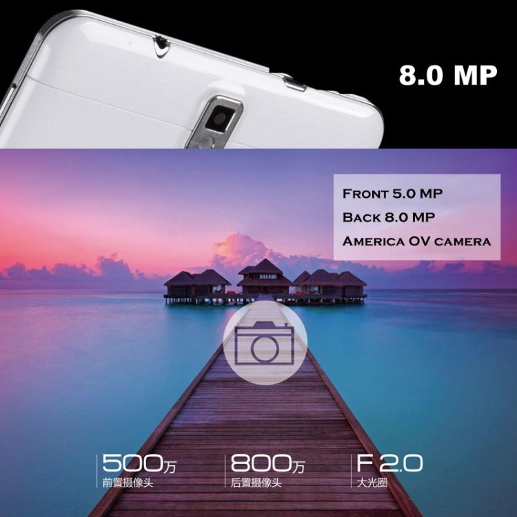 AMPE A88 Tablet PC 8GB, 8 inch Android 4.4, RAM:1GB, Dual SIM, Support 3G Call, GPS(White)