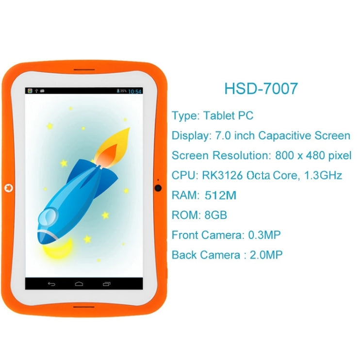 7.0 inch Android 4.2.2 Kids Education Tablet 8GB, Built-learning Software, CPU: Rockchip RK3126 Quad Core, 1.3GHz