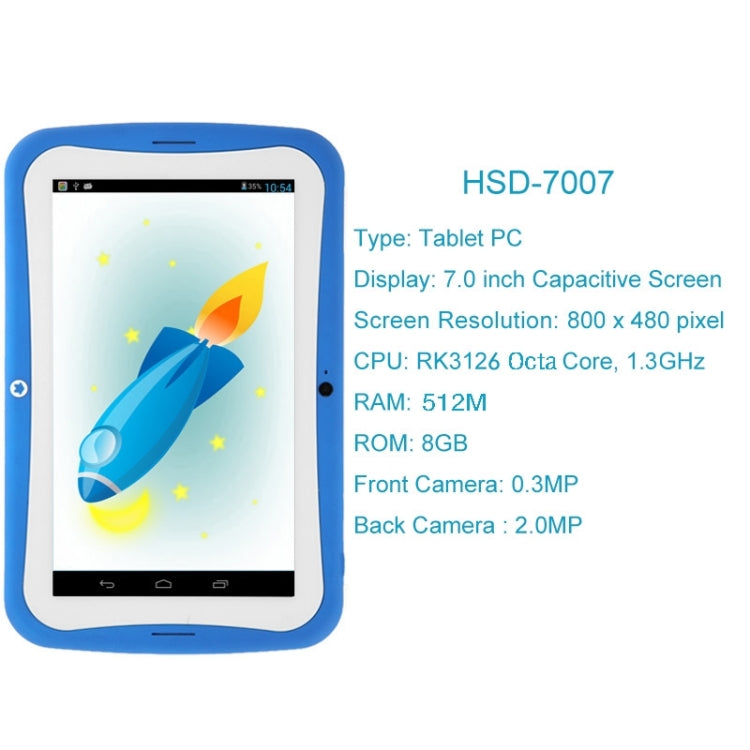 7.0 inch Android 4.2.2 Kids Education Tablet 8GB, Built-learning Software, CPU: Rockchip RK3126 Quad Core, 1.3GHz
