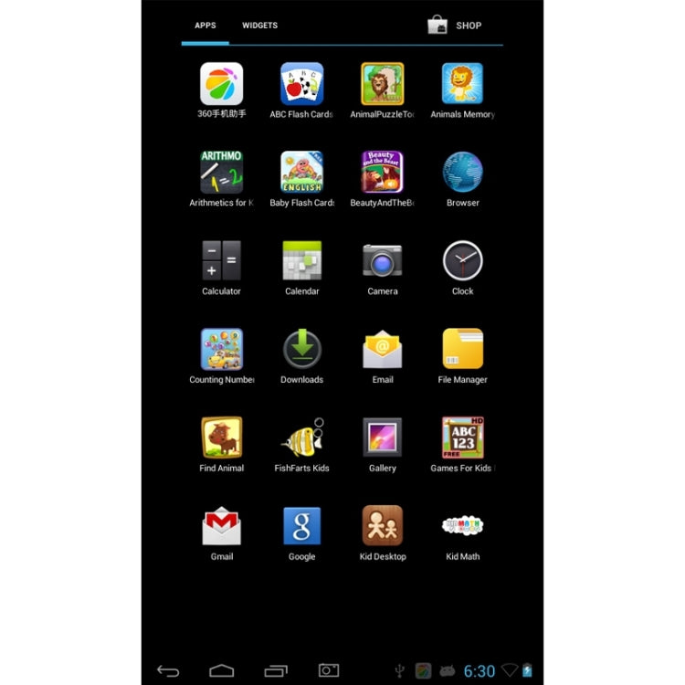 7.0 inch Android 4.2.2 Kids Education Tablet 8GB, Built-learning Software, CPU: Rockchip RK3126 Quad Core, 1.3GHz
