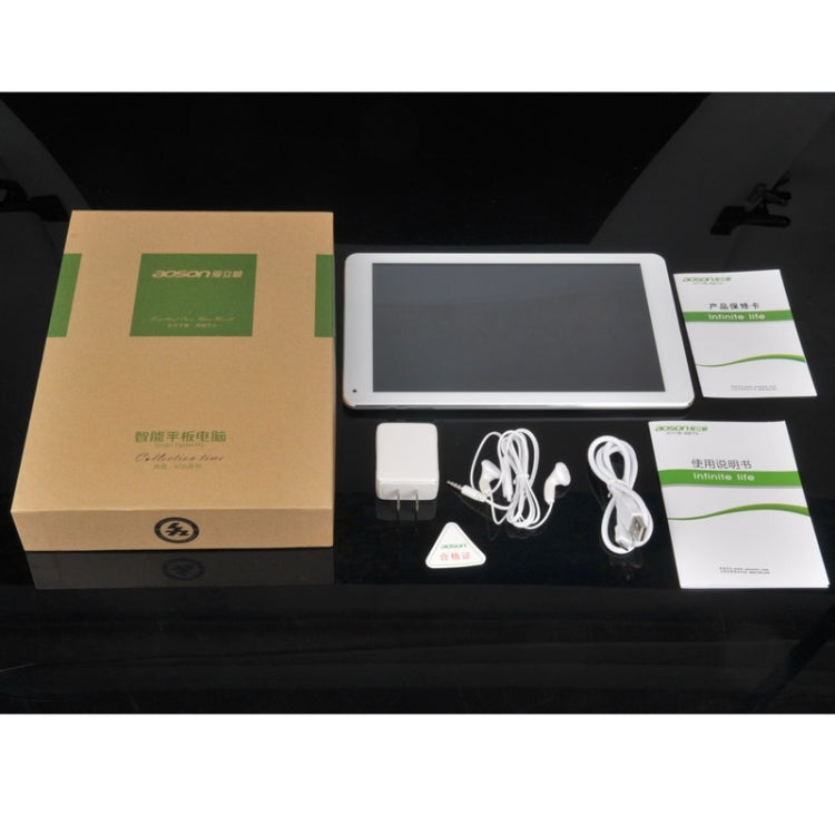 AOSON M102T Tablet PC 16GB, 10.1 inch Android 4.4, MT8382 Quad Core 1.3GHz, RAM: 1GB, Dual SIM, WCDMA&GSM, GPS(White)