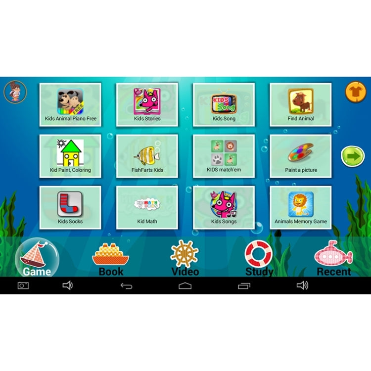 R70 Kids Education Tablet PC, 7.0 inch Android 4.4.2, Built-learning Software, CPU: Rockchip RK3126 Quad Core 1.3GHz