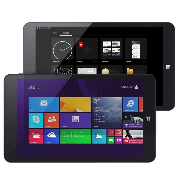PiPo W4S Dual OS, 2GB+64GB, 8.0 inch Windows 8.1 & Android 4.4 Z3735F Quad Core, WiFi, BT, HDMI(Black)