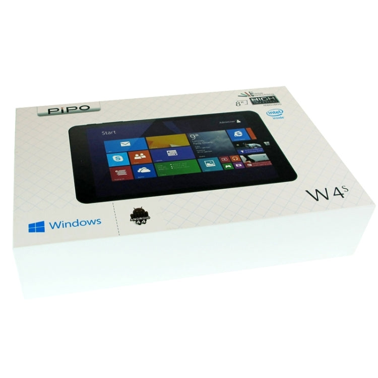 PiPo W4S Dual OS, 2GB+64GB, 8.0 inch Windows 8.1 & Android 4.4 Z3735F Quad Core, WiFi, BT, HDMI(Black)