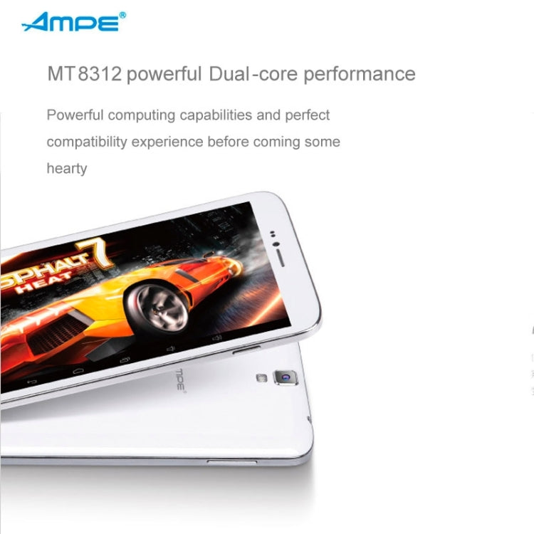 AMPE A62 Tablet PC 8GB, 6.2 inch Android 4.2, Dual SIM / 3G Phone / GPS(White)