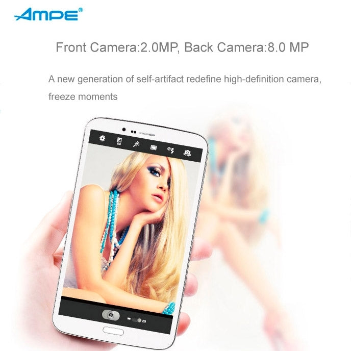 AMPE A62 Tablet PC 8GB, 6.2 inch Android 4.2, Dual SIM / 3G Phone / GPS(White)