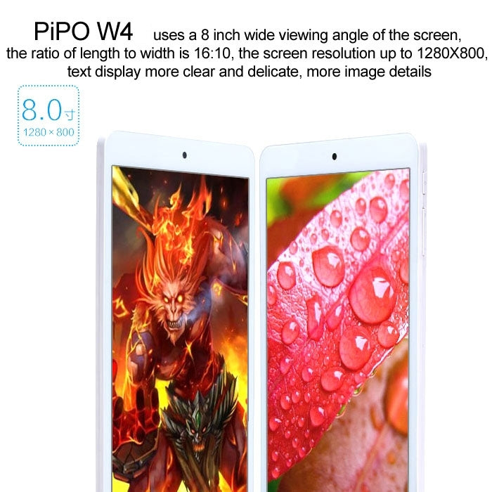 PiPo W4 Dual OS, 2GB+32GB, 8.0 inch Windows 10 & Android 4.4 Intel Z3735F Quad Core, BT, WiFi, HDMI(Black)