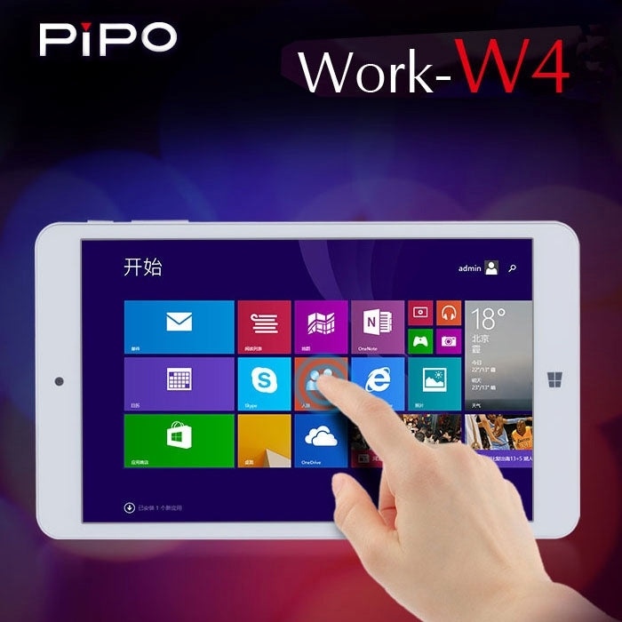 PiPo W4 Dual OS, 2GB+32GB, 8.0 inch Windows 10 & Android 4.4 Intel Z3735F Quad Core, BT, WiFi, HDMI(Black)