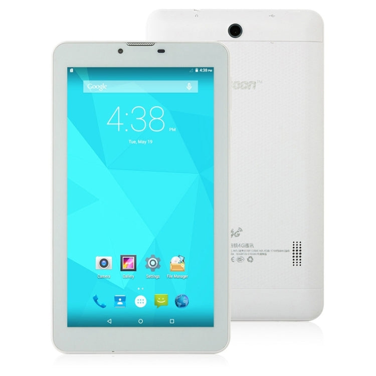 SOSOON X700 Tablet PC 8GB, 7 inch Android 5.0, MTK8735 Quad Core 1.3GHz, RAM: 1GB, Dual SIM,  GPS(White)